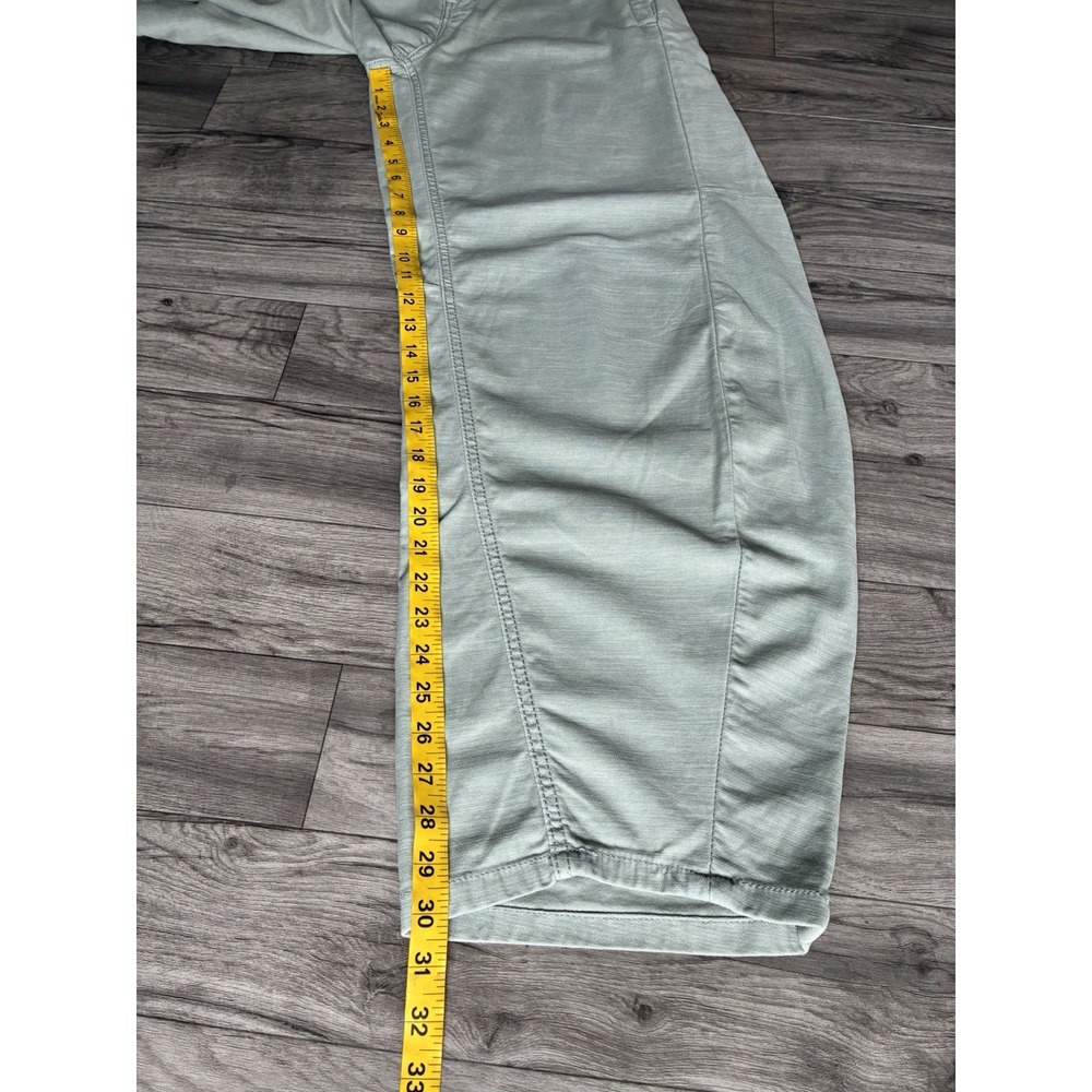 Pilcro Vintage Bow Full-Length Barrel Pants Sage Green Size 28 Anthropologie - Picture 7 of 16